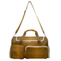 Gold, Desenho, Golden, Metal, Shiny, Sports Gym Duffle Bag with Shoe Compartment View1