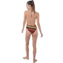 Waves Pattern Abstract Neutrals Backless Halter One Piece Swimsuit View2