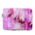 Pink Abstract Lineart 14  Vertical Laptop Sleeve Case With Pocket View1