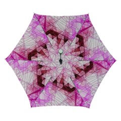 Pink Abstract Lineart Automatic Folding Umbrella With Case (small)
