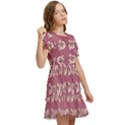 Whimsy Chickens Pattern Kids  Puff Sleeved Dress View2