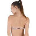 Pastel Nature , Art, Blue, Cute, Nature, Pink Twist Bandeau Bikini Top View2