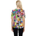 Sticker Art, Brand, Cartoon Bow Sleeve Button Up Top View4