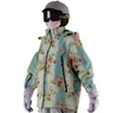 Stripes, Rose,  Texture, Flower, Paper Women s Zip Ski and Snowboard Waterproof Breathable Jacket View2