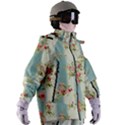 Stripes, Rose,  Texture, Flower, Paper Women s Zip Ski and Snowboard Waterproof Breathable Jacket View3