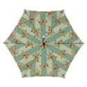 Stripes, Rose,  Texture, Flower, Paper Automatic Folding Umbrella with Case (Small) View1