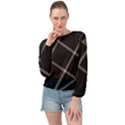 Stripes, Zigzag, Surface, Pattern, Banded Bottom Chiffon Top View1