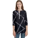 Stripes, Zigzag, Surface, Pattern, Women s Zip Front V-Neck 3/4 Sleeve Casual Top Pocket Shirt View1