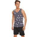 Texture, Stripes, Pattern Men s Wide Collar Tank Top View2