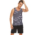 Texture, Stripes, Pattern Men s Wide Collar Tank Top View3