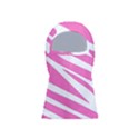 White Pink Stripes, Pattern Balaclava Face Mask View1