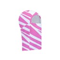 White Pink Stripes, Pattern Balaclava Face Mask View3