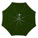 Kawaii Pumpkin Patt Green Automatic Folding Umbrella with Case (Medium) View1