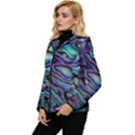 Paua Shell Design Women s Hooded Quilted Jacket View2