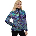 Paua Shell Design Women s Hooded Quilted Jacket View3