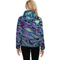 Paua Shell Design Women s Hooded Quilted Jacket View4