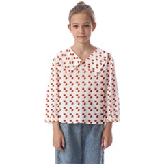 Kawaii Pumpkin Patt White Kids  Sailor Shirt