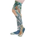 Leaves Pattern Flora Nature Thigh High Stockings View3