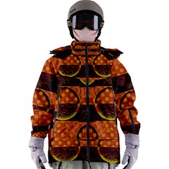 Art Pattern Design Wallpaper Women s Zip Ski And Snowboard Waterproof Breathable Jacket
