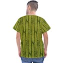 Fern Texture Nature Leaves Men s V-Neck Scrub Top View2