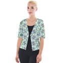 Texture Dots Pattern Cropped Button Cardigan View1