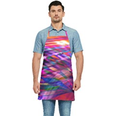 Wave Lines Pattern Abstract Kitchen Apron