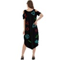 Amoled Cold Shoulder Loose Fit Dress With Pockets View4