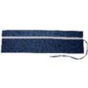 Blue Denim Fabric Roll Up Canvas Pencil Holder (L) View2
