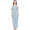 Blue Denim Texture, Macro Draped Sleeveless Chiffon Jumpsuit View1