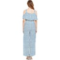 Blue Denim Texture, Macro Draped Sleeveless Chiffon Jumpsuit View2