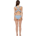 Blue Denim Texture, Macro Low Cut Ruffle Edge Bikini Set View4