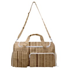 Brown Cardboard Texture Macro, Cardboard, Cardboard Sports Gym Duffle Bag With Shoe Compartment