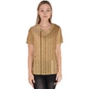 Brown Cardboard Texture Macro, Cardboard, Cardboard Women s V-Neck Scrub Top View1