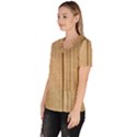 Brown Cardboard Texture Macro, Cardboard, Cardboard Women s V-Neck Scrub Top View2