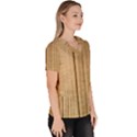 Brown Cardboard Texture Macro, Cardboard, Cardboard Women s V-Neck Scrub Top View3