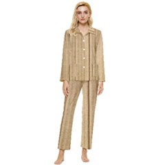 Brown Cardboard Texture Macro, Cardboard, Cardboard Womens  Long Sleeve Velvet Pocket Pajamas Set