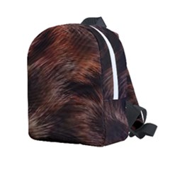 Brown Wool Texture Kids  Age 2-4 Lightweight Preschool Backpack
