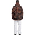 Brown Wool Texture Men s Multi Pockets Zip Ski and Snowboard Waterproof Breathable Jacket View4