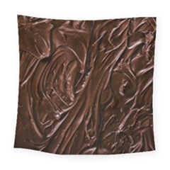 Chocolate Texture, Dark Chocolate Background Square Tapestry (large)