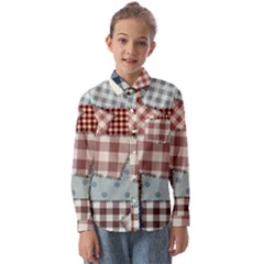 Cloth Patches Texture Macro, Patches Of Cloth Kids  Long Sleeve Shirt