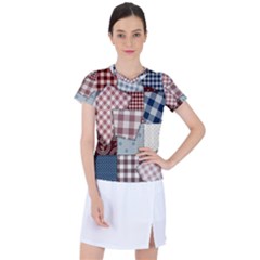 Cloth Patches Texture Macro, Patches Of Cloth Women s Sports Top