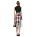 Cloth Patches Texture Macro, Patches Of Cloth A-Line Full Circle Midi Skirt With Pocket View4