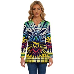 River Roots Long Sleeve Drawstring Hooded Top
