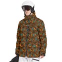Blue Bloom Bouquet Men s Multi Pockets Zip Ski and Snowboard Waterproof Breathable Jacket View2