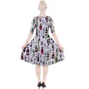 Bottle Chic Print Patterns Quarter Sleeve A-Line Dress With Pockets View2
