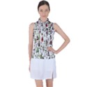 Bottle Chic Print Patterns Women s Sleeveless Polo T-Shirt View1