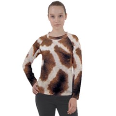 Giraffe Skin Texture Women s Long Sleeve Raglan T-shirt