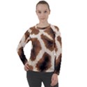 Giraffe Skin Texture Women s Long Sleeve Raglan T-Shirt View1