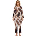 Giraffe Skin Texture Womens  Long Sleeve Lightweight Pajamas Set View1