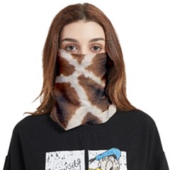 Giraffe Skin Texture Face Covering Bandana (two Sides)